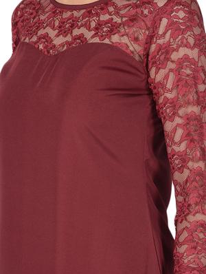 net yoke solid straight kurta - 16728758 - Standard Image - 4