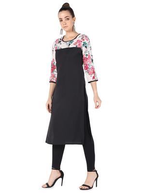 floral printed straight kurta - 16728765 - Standard Image - 2