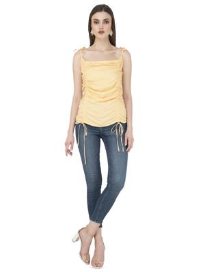 tie up neck ruched top - 16729056 - Standard Image - 4