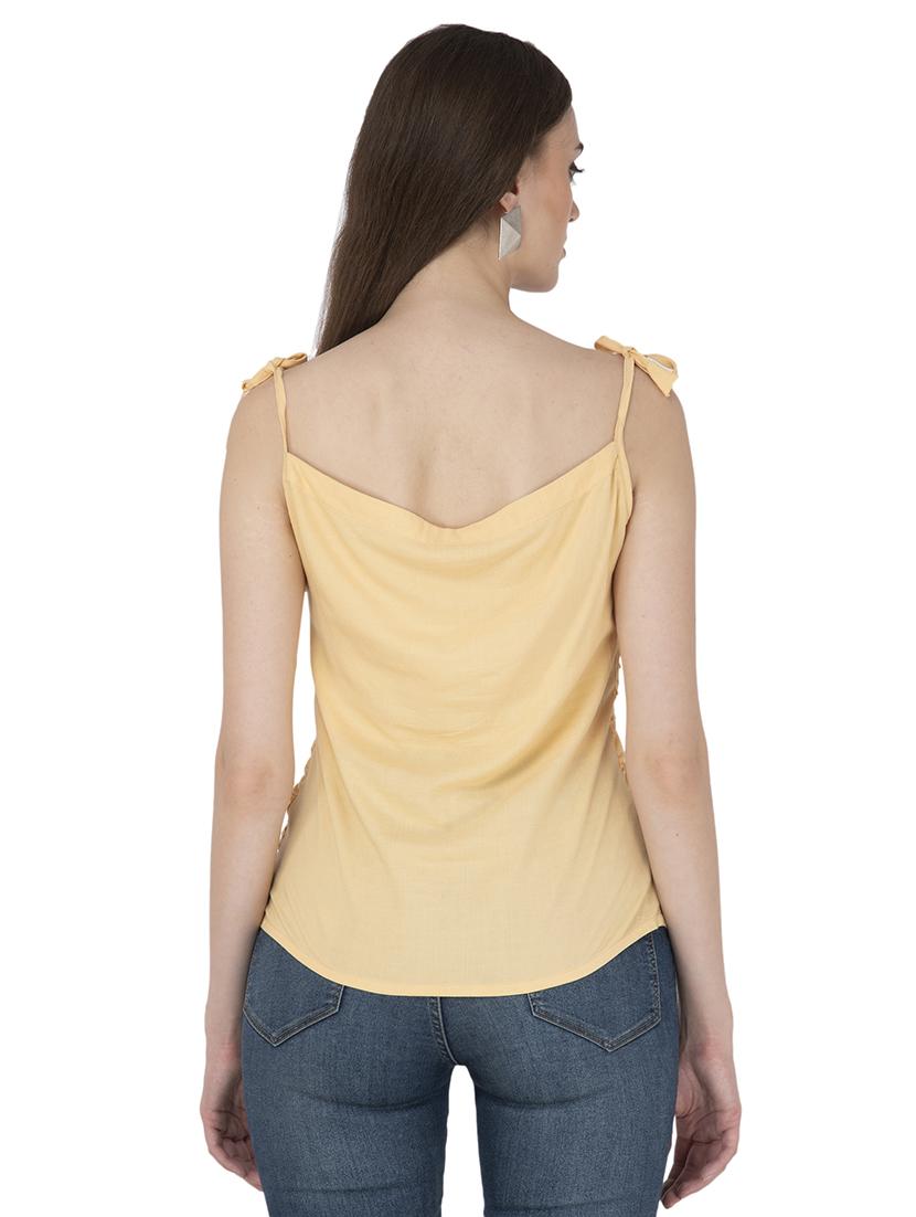 tie up neck ruched top - 16729056 - Zoom Image - 3