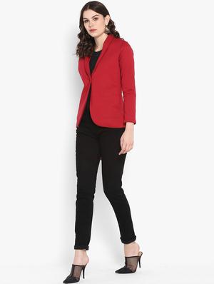 v-neck long sleeved blazer - 16729225 - Standard Image - 4