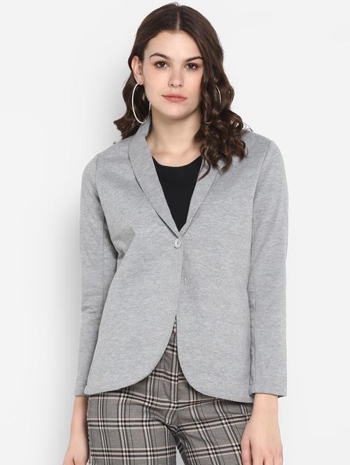 v-neck long sleeved blazer - 16729226 - Standard Image - 1