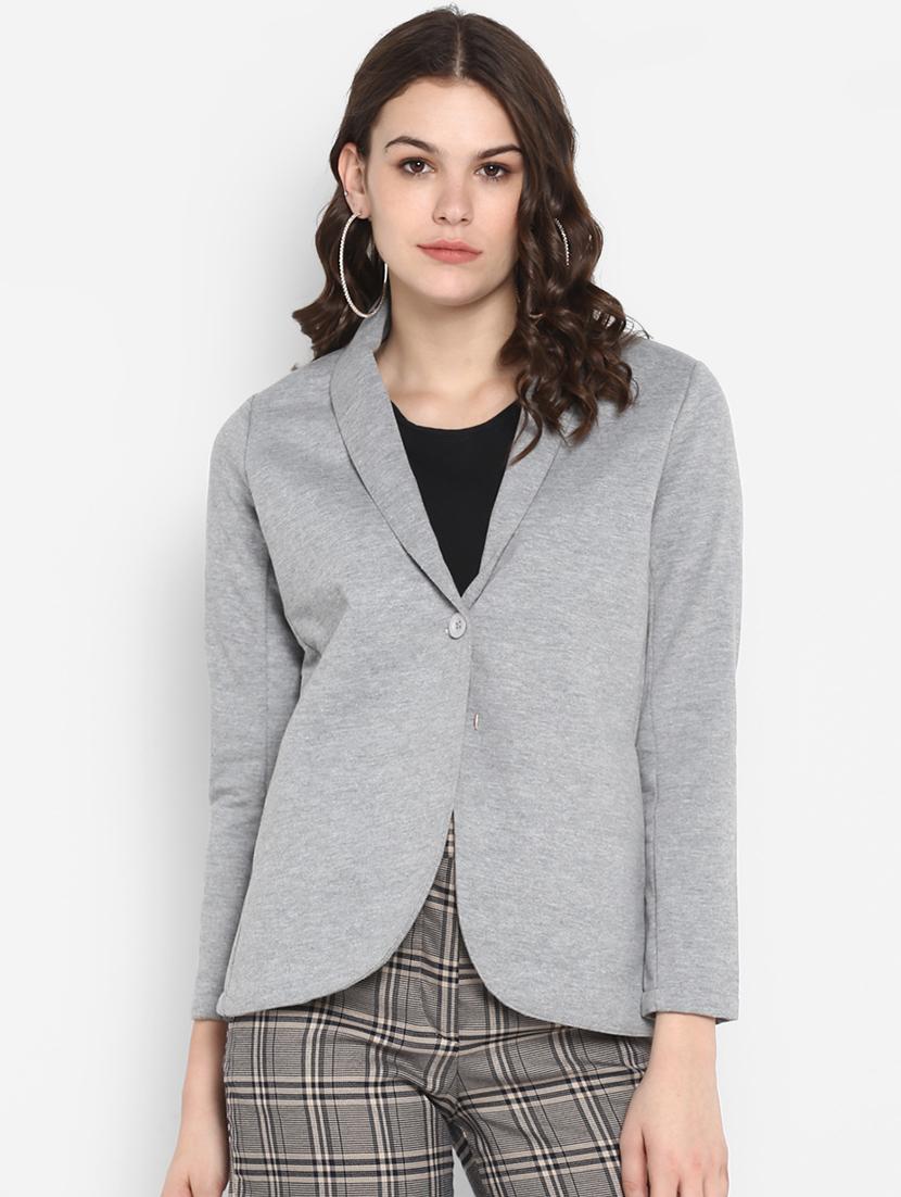 v-neck long sleeved blazer - 16729226 - Zoom Image - 1