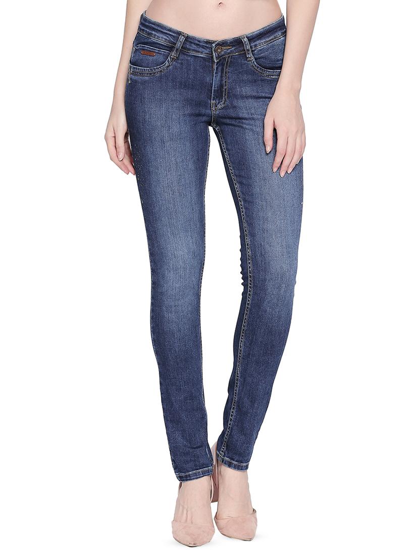 stone washed skinny fit jeans - 16729852 - Zoom Image - 1