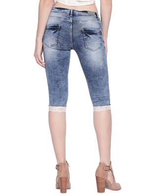acid washed lace detail capri - 16729857 - Standard Image - 3