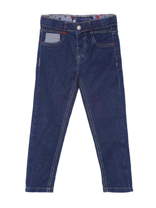 dark blue cotton plain jean - 16729908 - Standard Image - 1