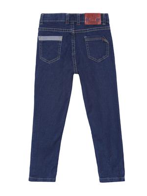 dark blue cotton plain jean - 16729908 - Standard Image - 2