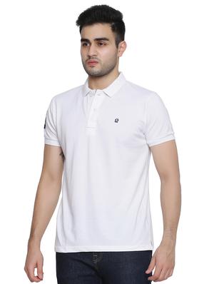 white solid polo t-shirt - 16729991 - Standard Image - 2