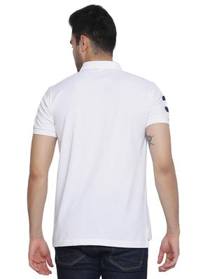 white solid polo t-shirt - 16729991 - Standard Image - 3