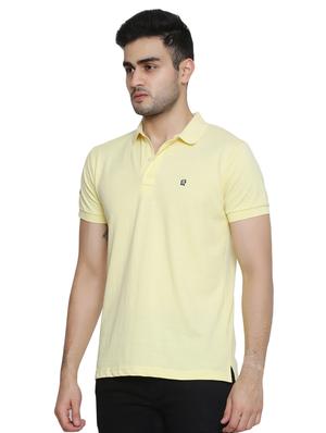 yellow solid polo t-shirt - 16729994 - Standard Image - 2
