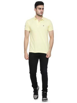 yellow solid polo t-shirt - 16729994 - Standard Image - 4
