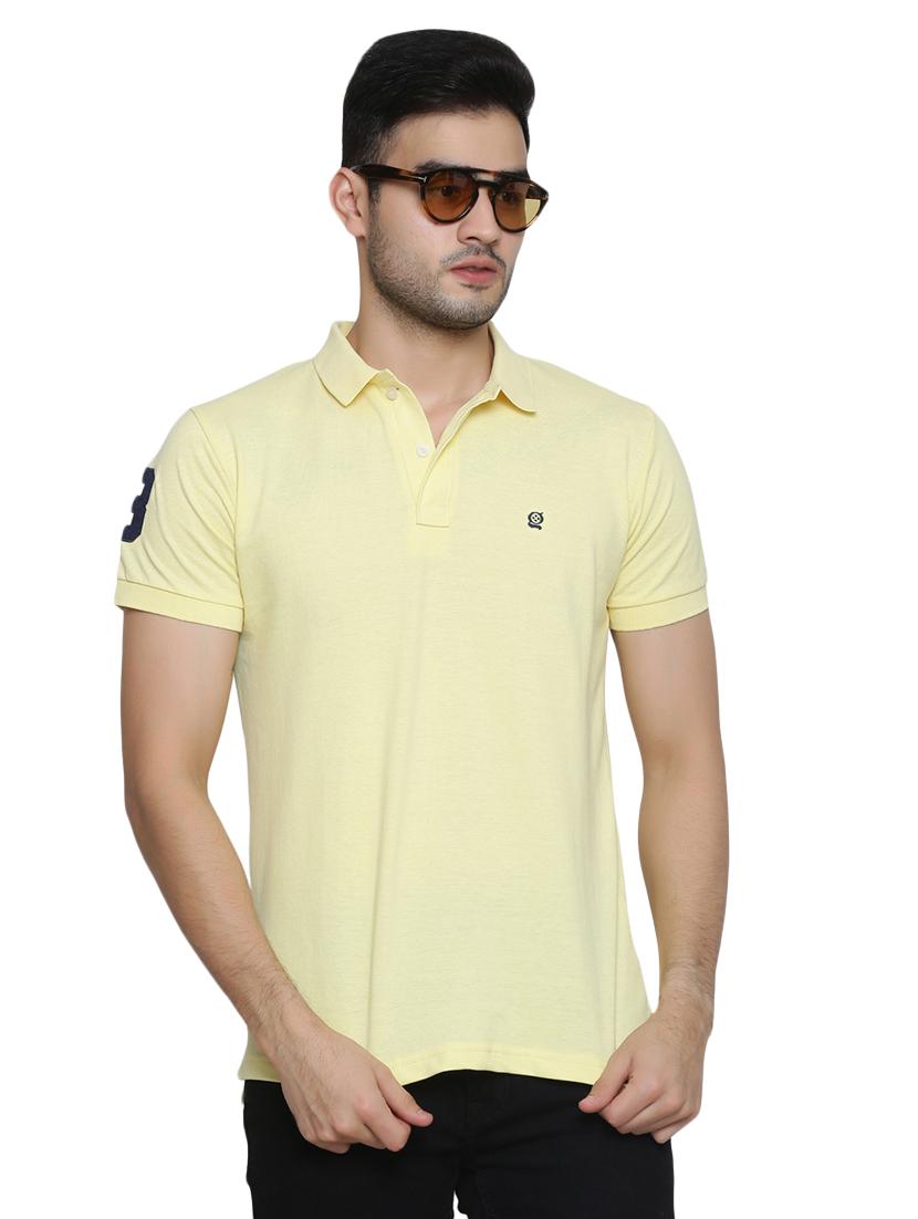 yellow solid polo t-shirt - 16729994 - Zoom Image - 1