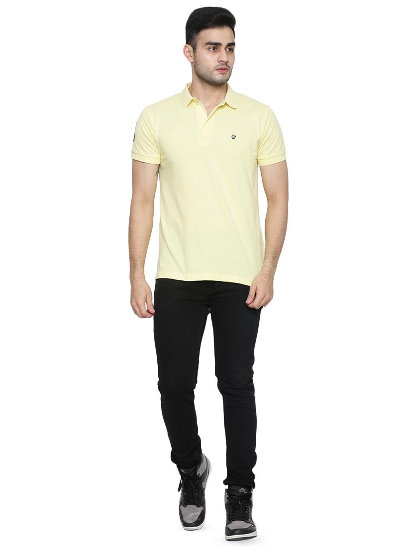 yellow solid polo t-shirt - 16729994 - Zoom Image - 4