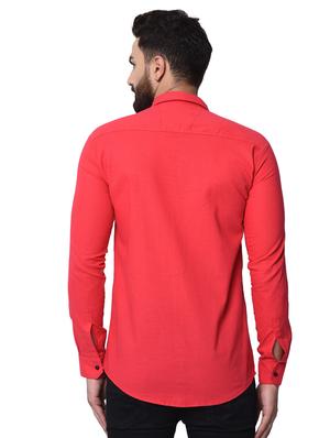 red solid casual shirt - 16730097 - Standard Image - 3