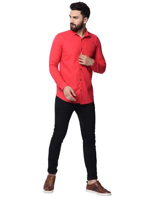 red solid casual shirt - 16730097 - Standard Image - 4