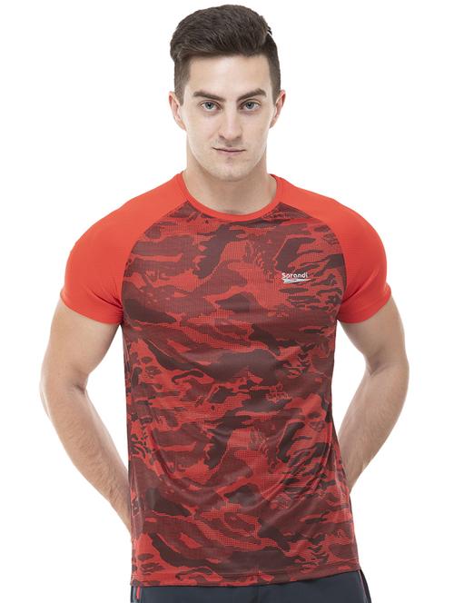 red printed raglan t-shirt - 16730303 - Standard Image - 1