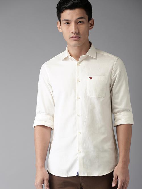 white solid casual shirt - 16730415 - Very Small Image - 1