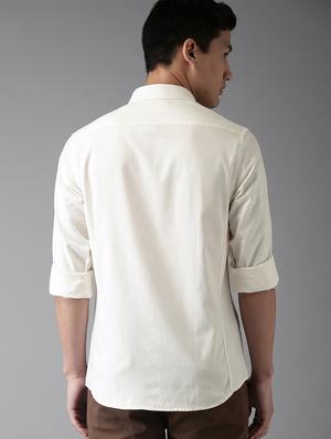 white solid casual shirt - 16730415 - Standard Image - 3