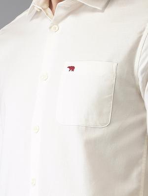 white solid casual shirt - 16730415 - Standard Image - 5