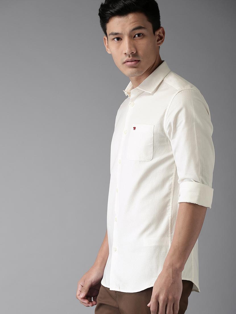 white solid casual shirt - 16730415 - Zoom Image - 2
