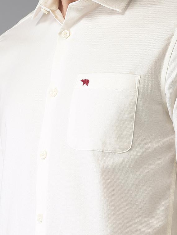 white solid casual shirt - 16730415 - Zoom Image - 5