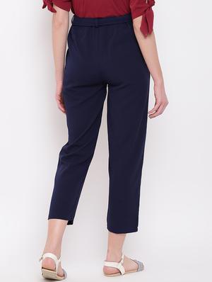 tie up waist chinos trouser - 16730426 - Standard Image - 3
