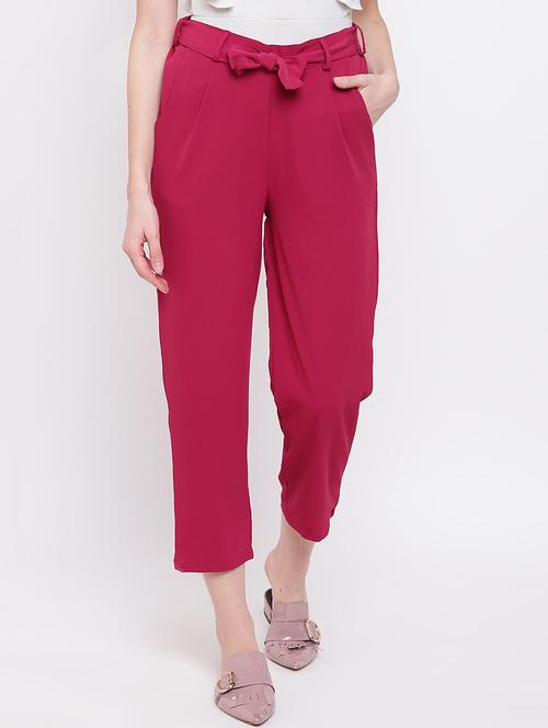 tie up waist chinos trouser - 16730567 - Standard Image - 1