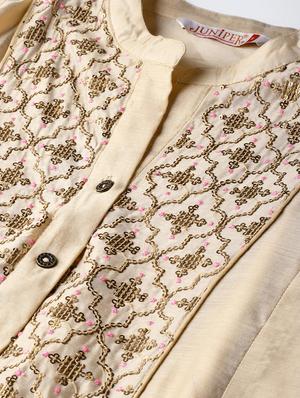 pastel chanderi anarkali kurta - 16730994 - Standard Image - 5