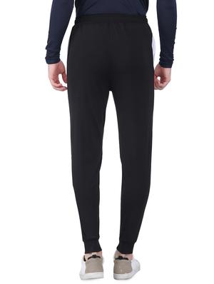 black color block ankle length track pant - 16731001 - Standard Image - 3