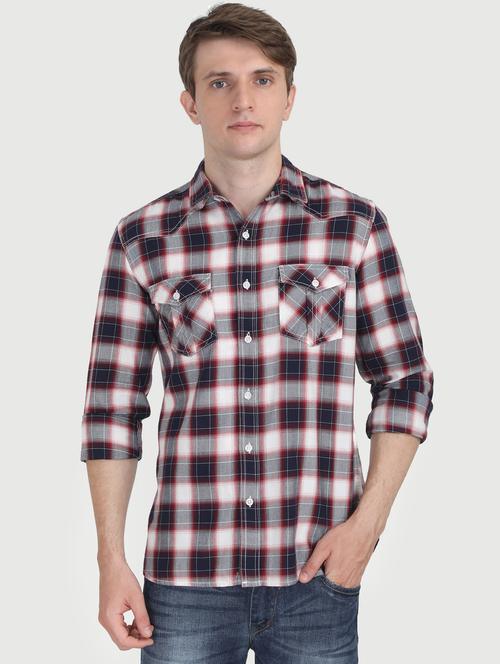 multi colored checkered casual shirt - 16731082 - Standard Image - 1