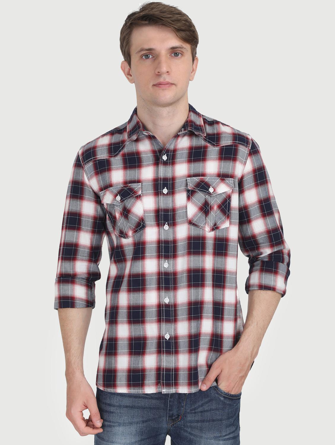 multi colored checkered casual shirt - 16731082 - Zoom Image - 1