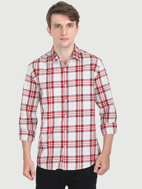 red checkered casual shirt - 16731093 - Standard Image - 1