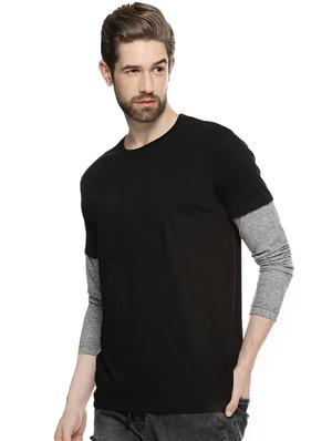 black color block t-shirt - 16731139 - Standard Image - 2
