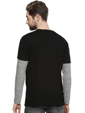 black color block t-shirt - 16731139 - Standard Image - 3