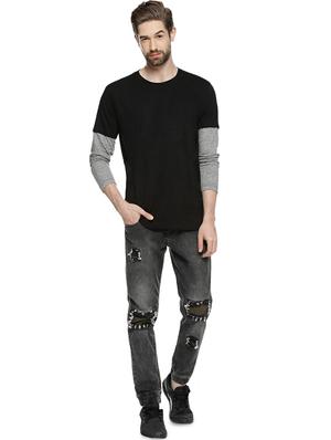 black color block t-shirt - 16731139 - Standard Image - 4