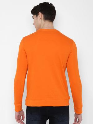 orange typographic chest print sweatshirt - 16732730 - Standard Image - 2