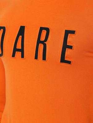 orange typographic chest print sweatshirt - 16732730 - Standard Image - 4