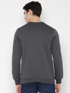 grey solid taped sweatshirt - 16732786 - Standard Image - 2