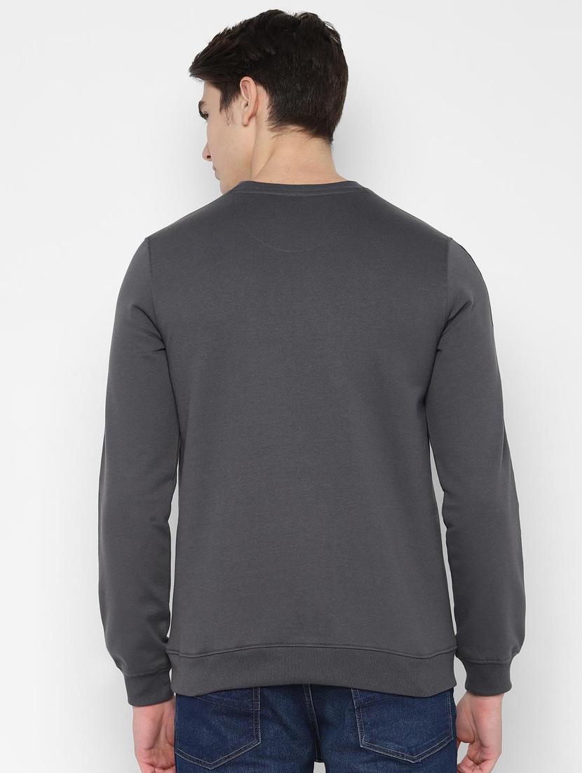 grey solid taped sweatshirt - 16732786 - Zoom Image - 2