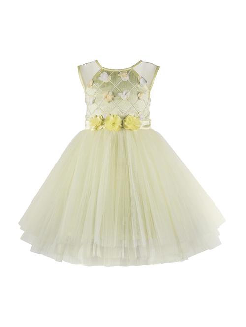 gathered floral applique frock - 16733365 - Standard Image - 1