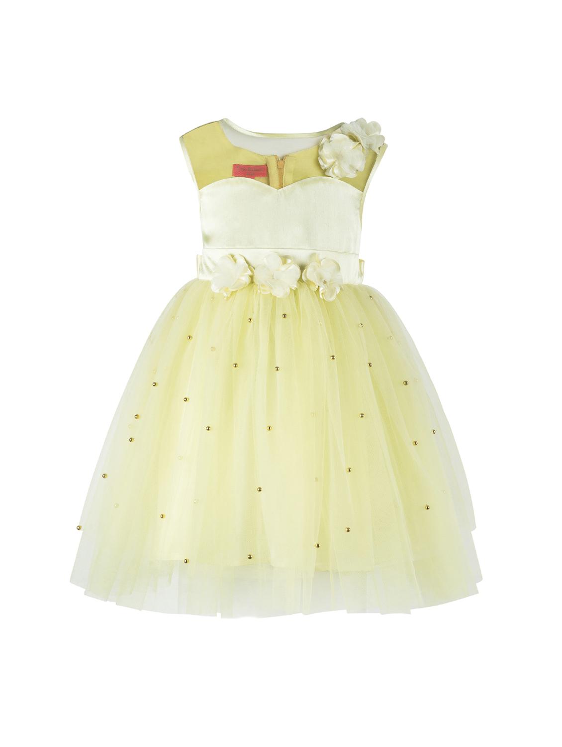 gathered floral applique frock - 16733366 - Zoom Image - 1