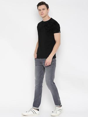 black floral printed t-shirt - 16733417 - Standard Image - 3