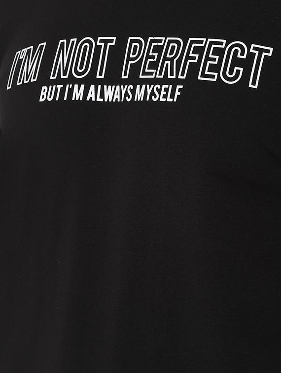 black typographic chest printed t-shirt - 16733493 - Zoom Image - 4