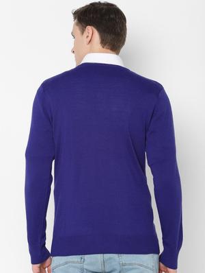 blue solid pullover - 16733591 - Standard Image - 2