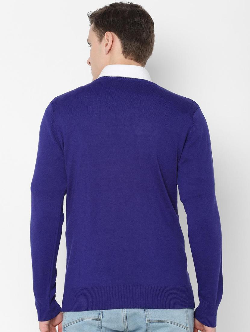 blue solid pullover - 16733591 - Zoom Image - 2