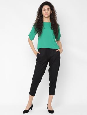 round neck solid top - 16733731 - Standard Image - 3