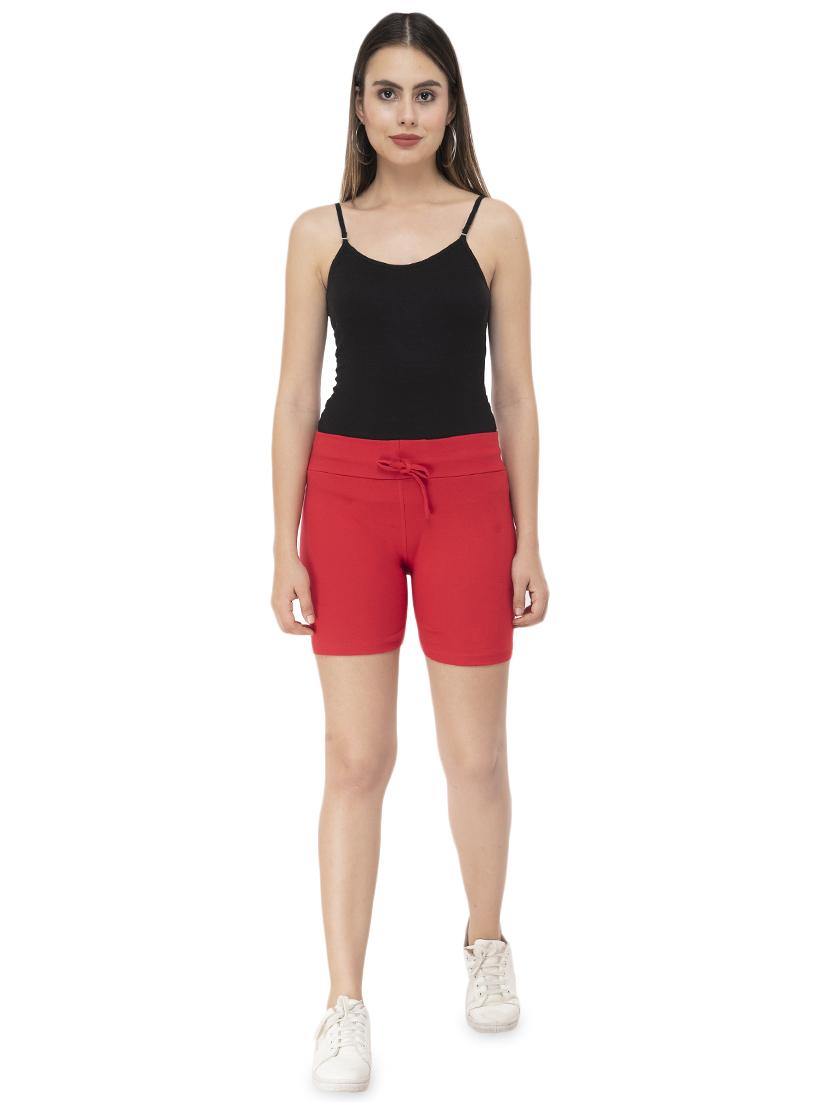 high rise solid shorts - 16734097 - Zoom Image - 4