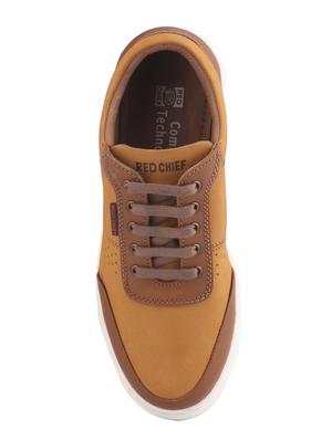 brown leather lace up sneakers - 16734134 - Standard Image - 4