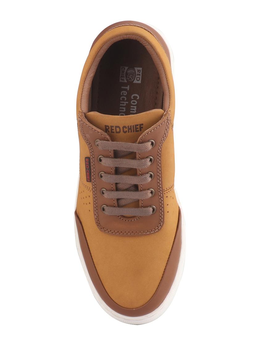 brown leather lace up sneakers - 16734134 - Zoom Image - 4