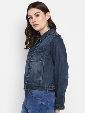 stone washed denim jacket - 16734557 - Standard Image - 2